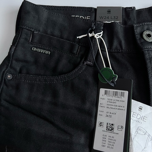 G-star raw 24x32 straight jeans, black, 24W x 32L - Picture 5 of 14